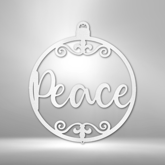 Peace Ornament Steel Sign Laser Cut Powder Coated Home & Office Metal Wall Decor